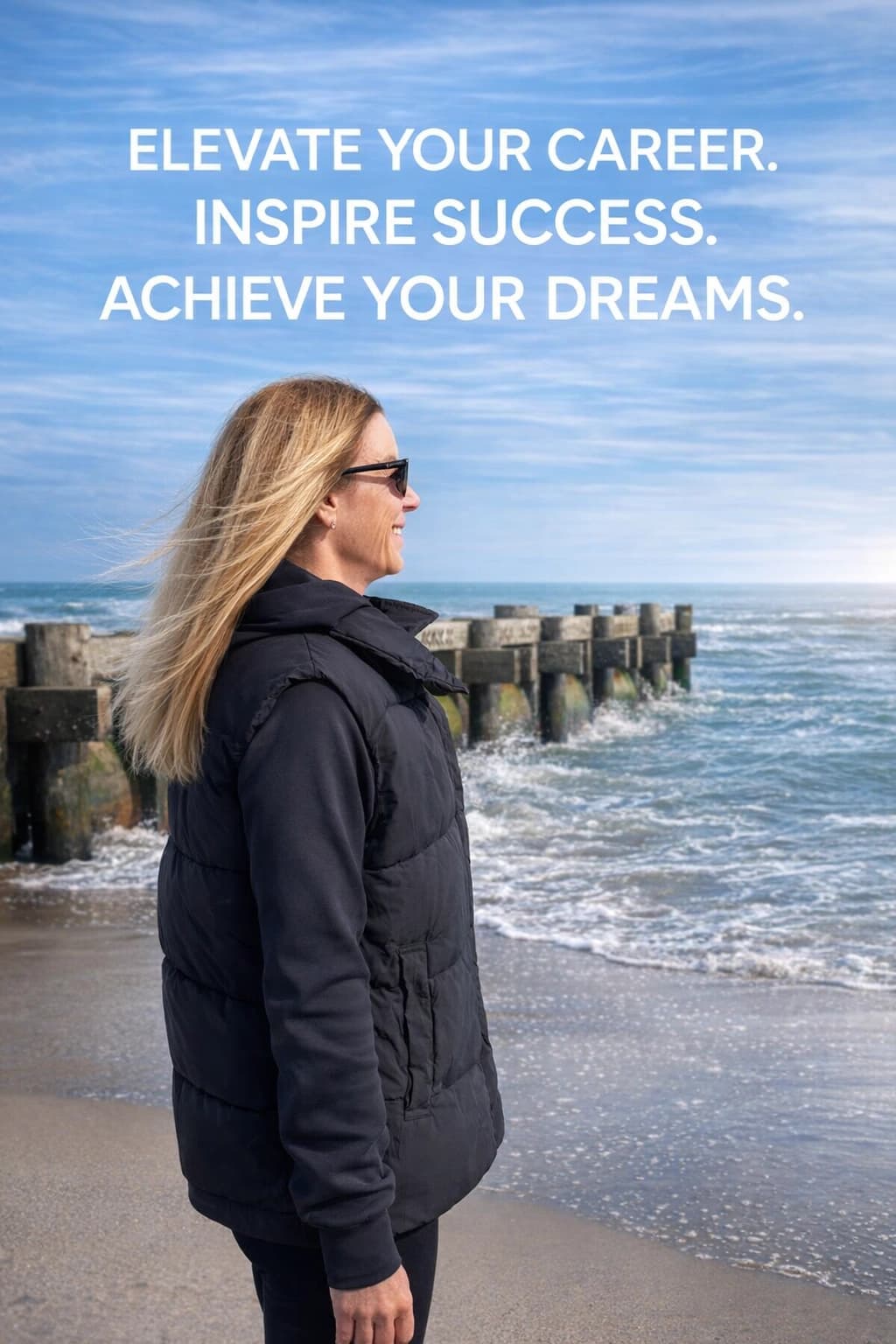 Gwen Silverstein at the beach